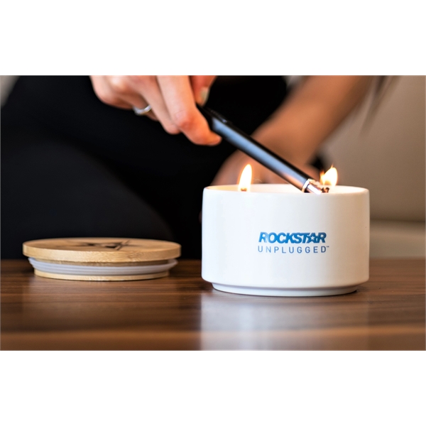 Luxury 10oz vanilla soy candle in a ceramic jar with a... from ASI 72657 Active Life Promo / Apres Ski Ingrain Promo Ingrain