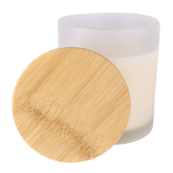 Tumbler Soy Wax Candle with bamboo Lid holds 10 oz Soy... from ASI 72657 Active Life Promo / Apres Ski Ingrain Promo Ingrain