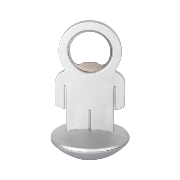 Man shaped bottle opener and paper weight with 1 color pad... from ASI 37218 Athena Promo (tm)