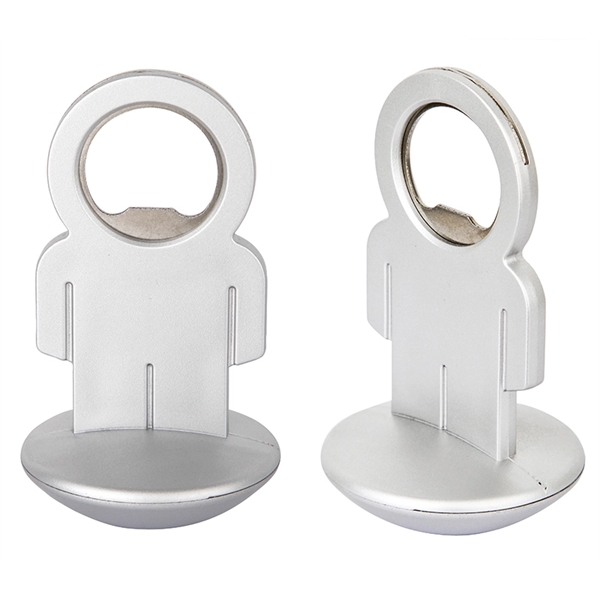 Man shaped bottle opener and paper weight with 1 color pad... from ASI 37218 Athena Promo (tm)