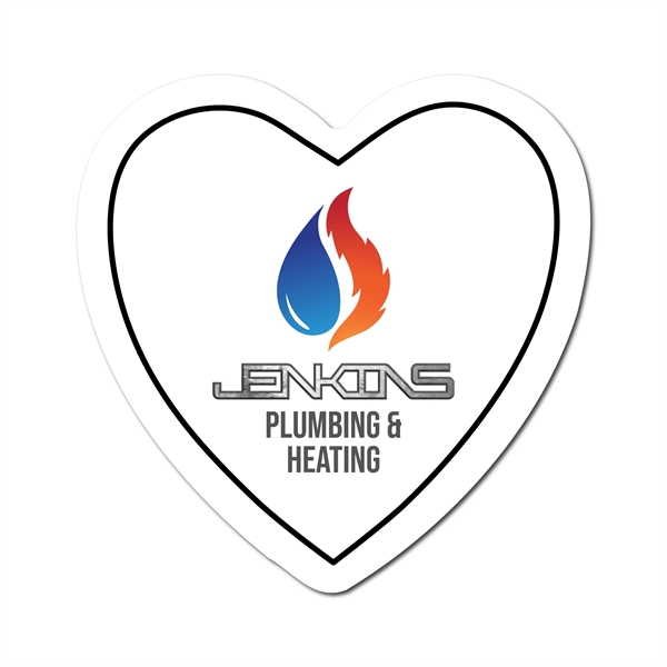 1.90"H x 1.88"W heart shaped magnet that's made in the USA... from ASI 54040 Fey Promo / Magna-Tel by Fey