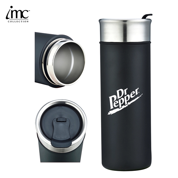 18 oz double-walled stainless steel vacuum tumbler with copper liner for... from ASI 62820 International Merch Concepts / IMC