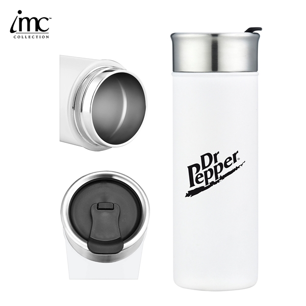 18 oz double-walled stainless steel vacuum tumbler with copper liner for... from ASI 62820 International Merch Concepts / IMC