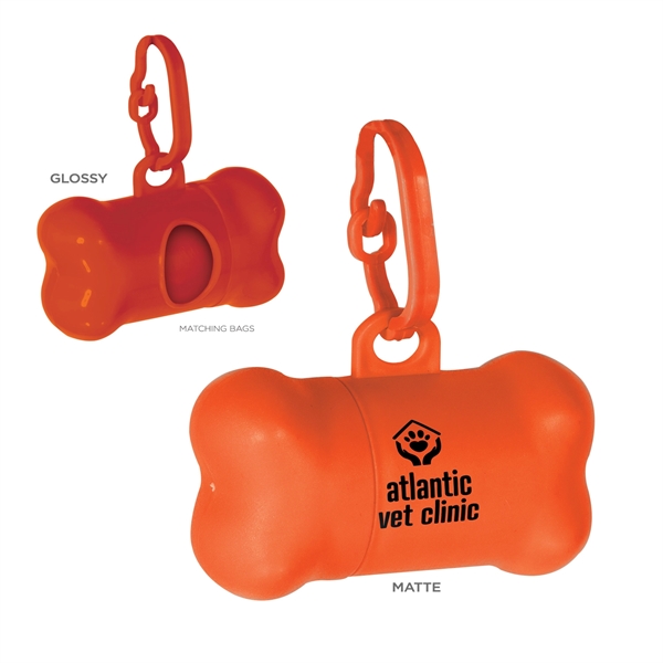 Good Promo! This delightful bone shaped doggy waste bag carrier is... from ASI 62088 IDProductsource