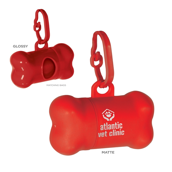 Good Promo! This delightful bone shaped doggy waste bag carrier is... from ASI 62088 IDProductsource