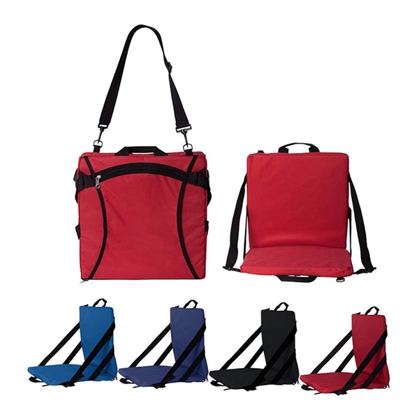 Polyester stadium seat cushion with back zipper pocket. Dense foam padding.... from ASI 40544 Binaco