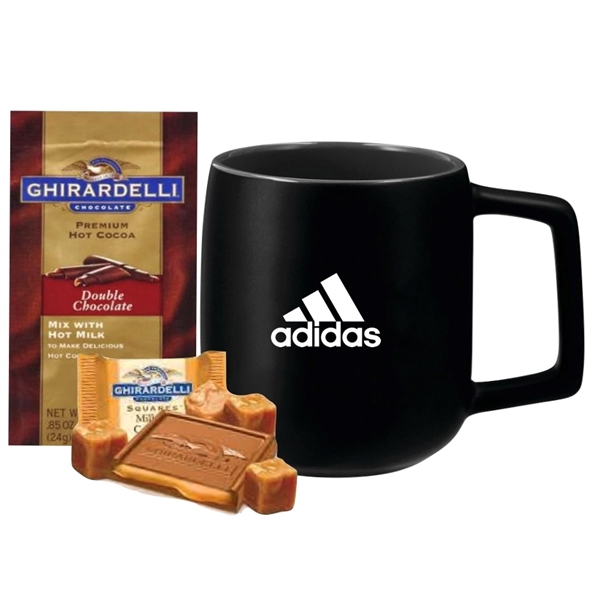 14 oz Black/Grey Mug with Cocoa and Chocolate... from ASI 89971 Stuff A Mug