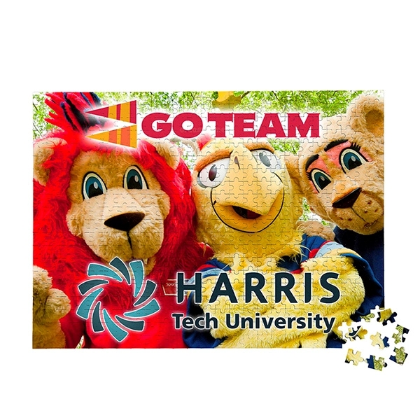 500 piece custom jigsaw puzzle in resealable bag with completed reference... from ASI 62660 Innovation Line