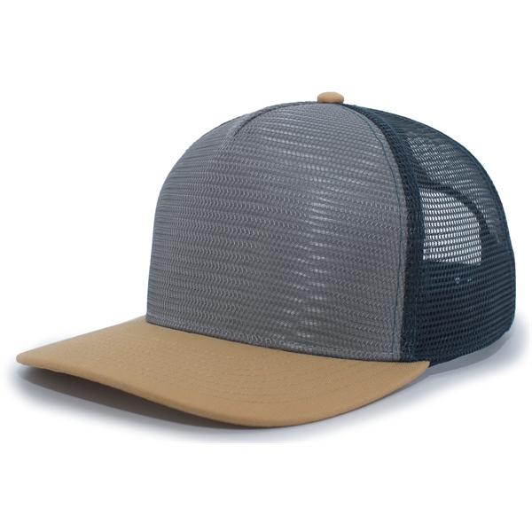 5-Panel Mesh Overlay Trucker Snapback.... from ASI 37461 Augusta Sportswear / Pacific Headwear