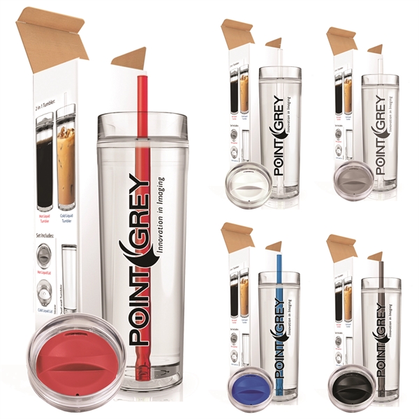 15 ounce acrylic plastic hot and cold insulated tumbler with dual... from ASI 71920 Moderne Glass Company Inc / MB Works Premium Line