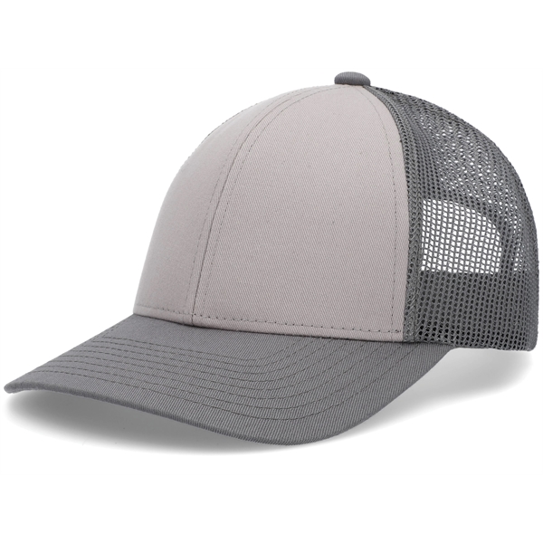 Low-Pro Trucker Cap with polyester/cotton blend and adjustable snapback.... from ASI 37461 Augusta Sportswear / Pacific Headwear