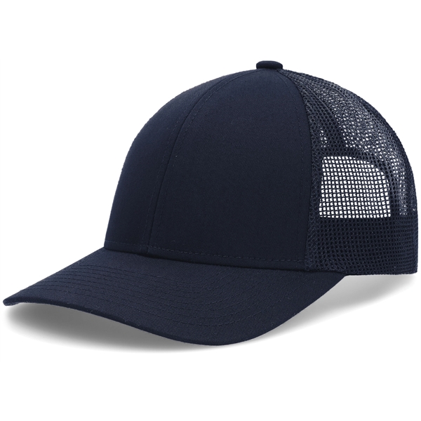 Low-Pro Trucker Cap with polyester/cotton blend and adjustable snapback.... from ASI 37461 Augusta Sportswear / Pacific Headwear