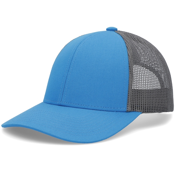 Low-Pro Trucker Cap with polyester/cotton blend and adjustable snapback.... from ASI 37461 Augusta Sportswear / Pacific Headwear