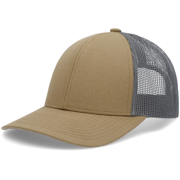Low-Pro Trucker Cap with polyester/cotton blend and adjustable snapback.... from ASI 37461 Augusta Sportswear / Pacific Headwear
