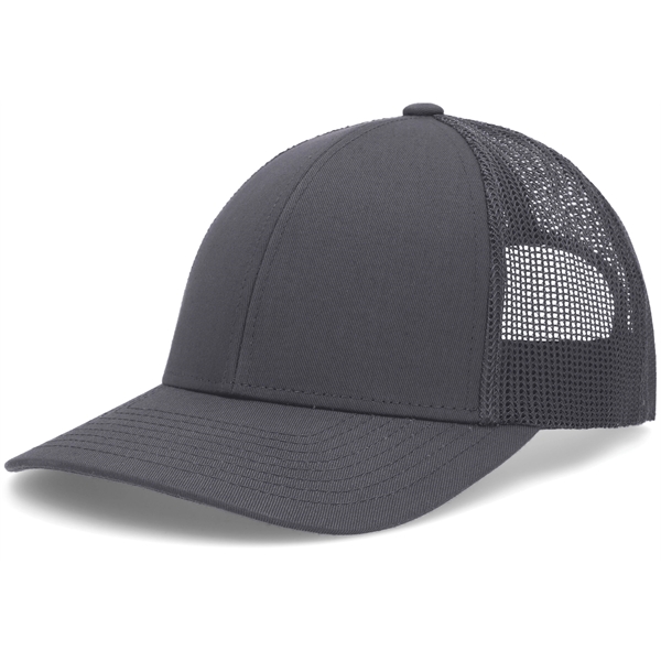 Low-Pro Trucker Cap with polyester/cotton blend and adjustable snapback.... from ASI 37461 Augusta Sportswear / Pacific Headwear