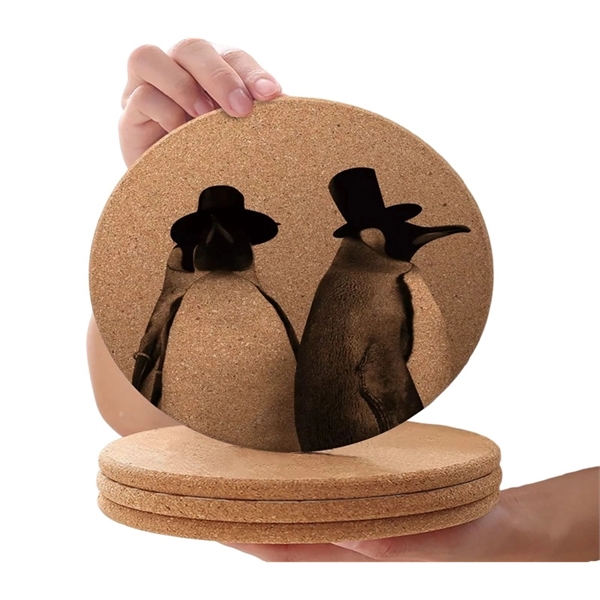 Cork Wood Coaster plus free full color digital imprint on 1... from ASI 37218 Athena Promo (tm)