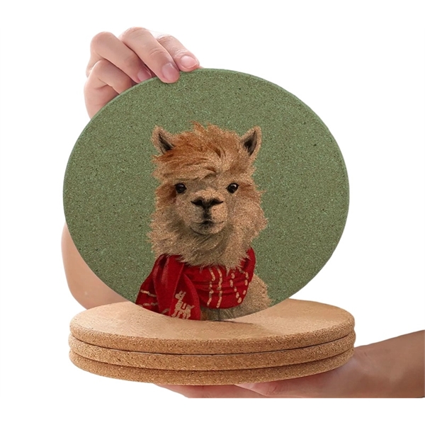 Cork Wood Coaster plus free full color digital imprint on 1... from ASI 37218 Athena Promo (tm)