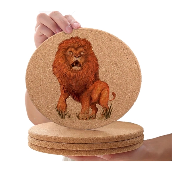 Cork Wood Coaster plus free full color digital imprint on 1... from ASI 37218 Athena Promo (tm)