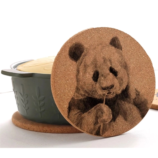 Cork Wood Coaster plus free full color digital imprint on 1... from ASI 37218 Athena Promo (tm)