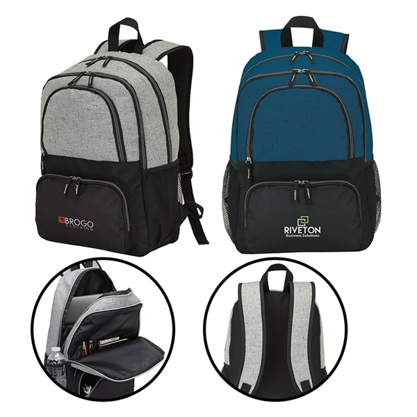 5.75" x 17.25" x 13" Alabama laptop backpack; includes wide gusseted... from ASI 67866 Logomark/Valumark
