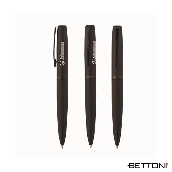Steel ballpoint pen with twist-action mechanism, matte black finish, gloss black... from ASI 67866 Logomark/Valumark