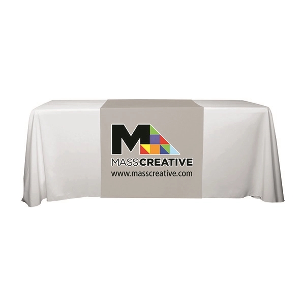 30"W x 90"L table runner made of polyester fabric with customization.... from ASI 62660 Innovation Line