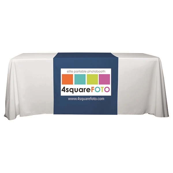 30"W x 90"L table runner made of polyester fabric with customization.... from ASI 62660 Innovation Line