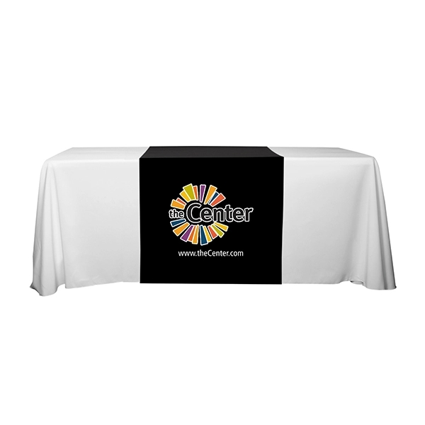 30"W x 90"L table runner made of polyester fabric with customization.... from ASI 62660 Innovation Line