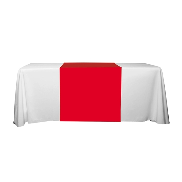 30"W x 90"L table runner made of polyester fabric with customization.... from ASI 62660 Innovation Line