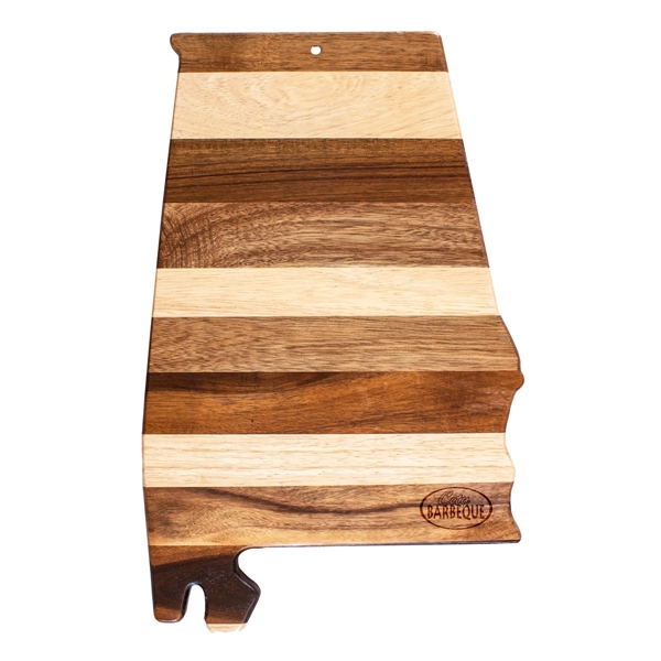 Rock & branch® shiplap series Alabama state shaped wood serving and... from ASI 91565 Totally Bamboo
