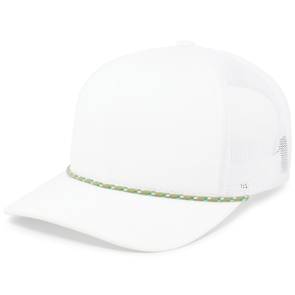 Trucker Snapback Braid Cap with mid-profile, pro-model crown.... from ASI 37461 Augusta Sportswear / Pacific Headwear