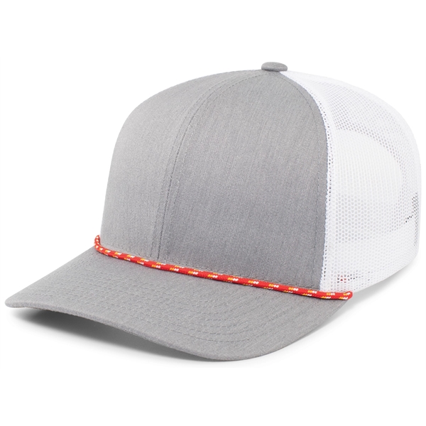 Trucker Snapback Braid Cap with mid-profile, pro-model crown.... from ASI 37461 Augusta Sportswear / Pacific Headwear