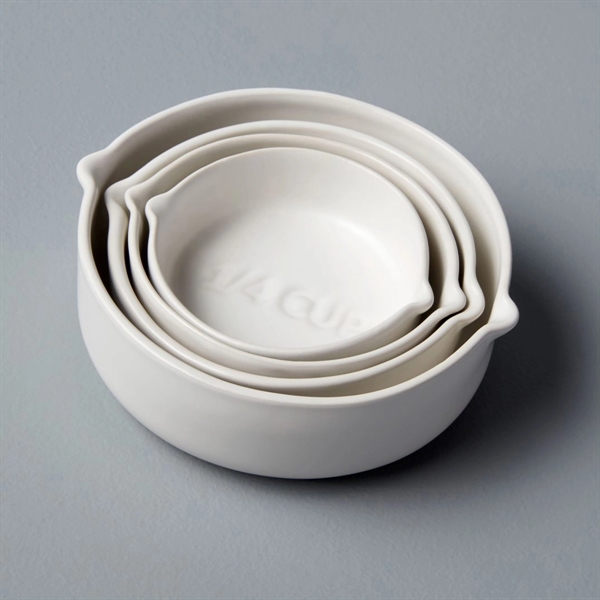 Pretty and practical, The Be Home® Brampton Artisan Made Measuring Cups... from ASI 56070 Gemline / Gemline®