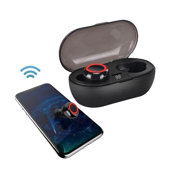A pair of IPX4 TWS Wireless Bluetooth Earbuds with an included... from ASI 37218 Athena Promo (tm)