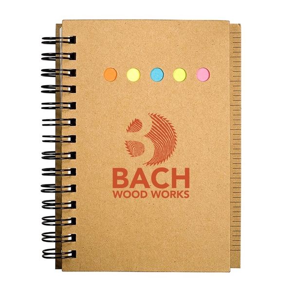 4.25" x 5" x 0.625" spiral bound notebook with assorted file... from ASI 63549 Jornik Manufacturing Corp