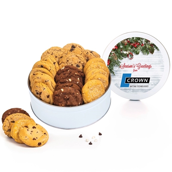 Tin complete with 18 individually wrapped cookies.  A special assortment... from ASI 44900 NC Custom (CI/Lanco) / Fresh Beginnings