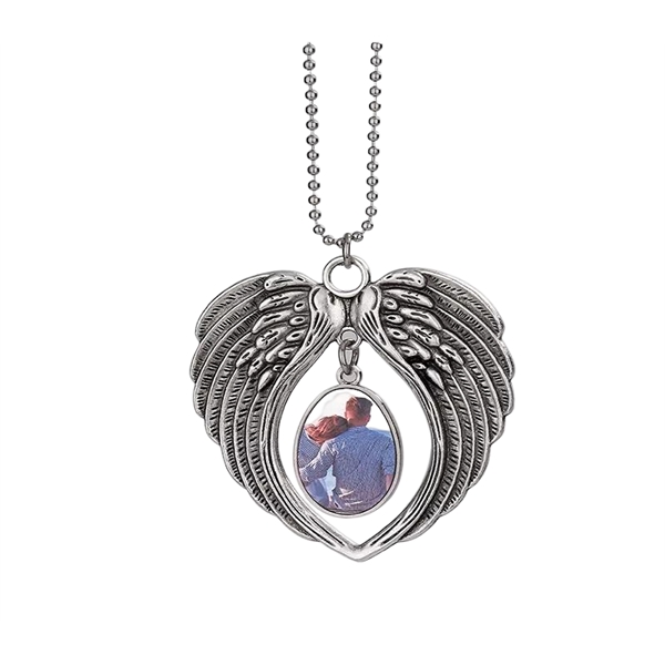 Angel Wings Metal Car Tag plus full color heat transfer on... from ASI 37218 Athena Promo (tm)