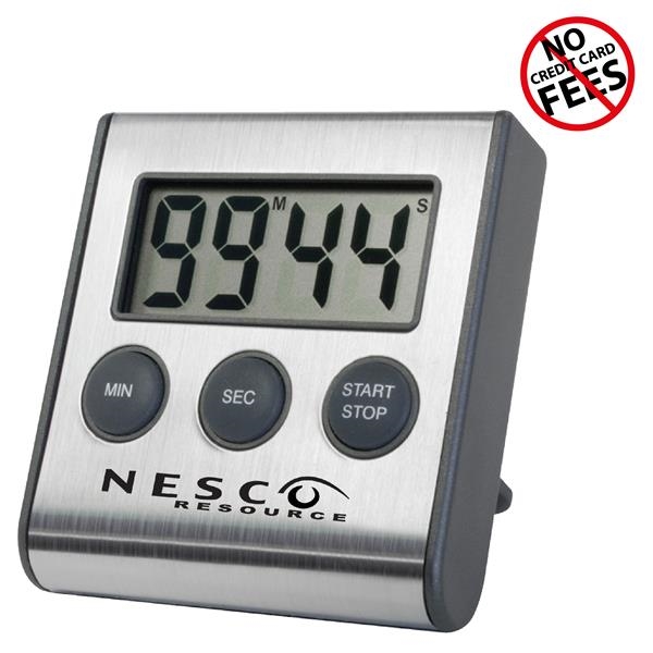 2 3/4" x 2 1/2" x 3/4" stainless steel digital timer... from ASI 39820 Opusline (Benmex) / Opus Line