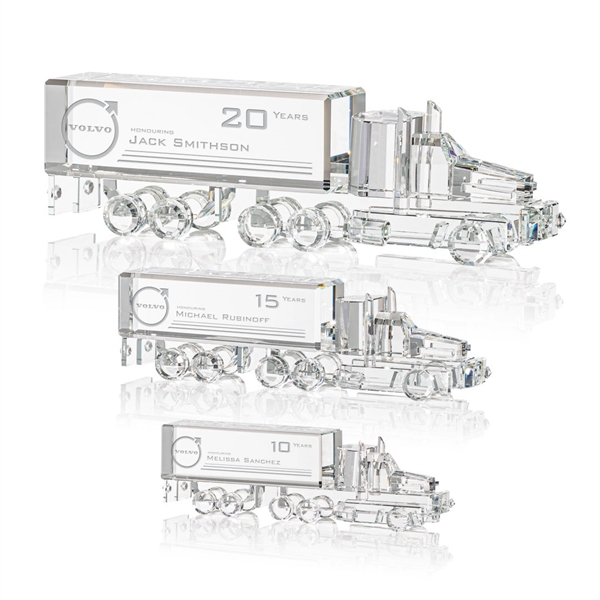 Optical crystal 18 wheeler truck shape award.... from ASI 84592 St Regis Group / St Regis