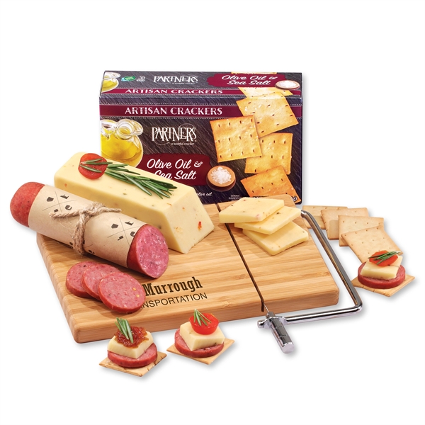 cheese slicer with cheese, sausage, and crackers... from ASI 68680 Maple Ridge Farms Inc