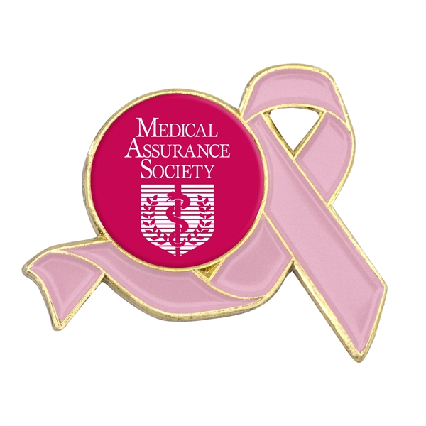 1" die struck awareness ribbon lapel pin in assorted colors with... from ASI 52263 EMT
