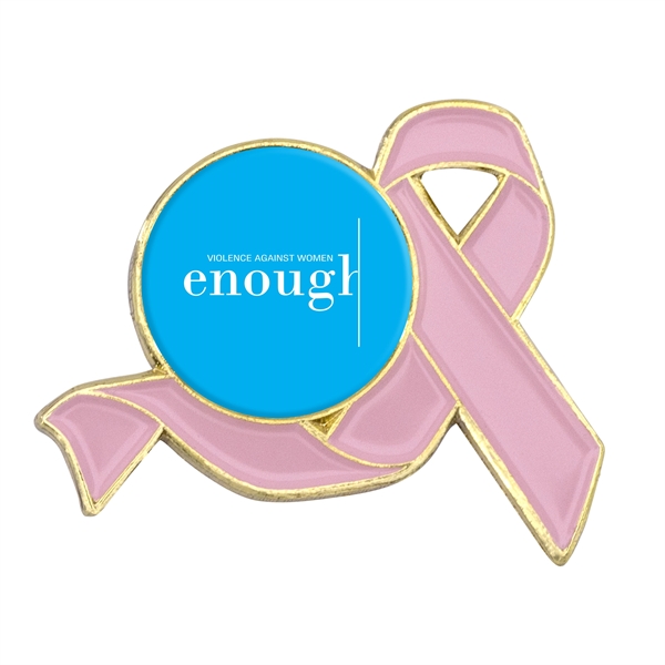 1" die struck awareness ribbon lapel pin in assorted colors with... from ASI 52263 EMT