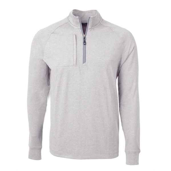 Men's sweatshirt with a quarter-zip, zipper, raglan sleeves, and locker loop.... from ASI 47965 Cutter & Buck