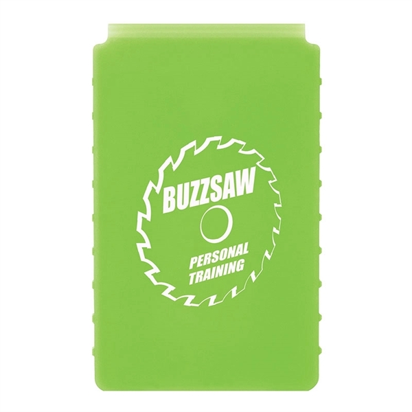 0.5" x 4" x 2.38" silicone business card case with thumb... from ASI 67866 Logomark/Valumark / Valumark™