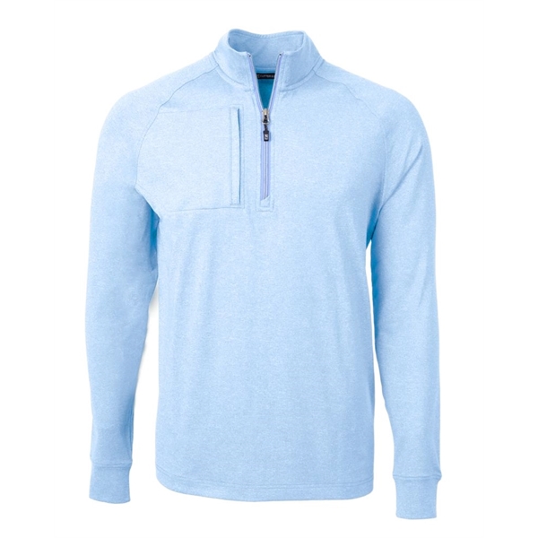 Men's sweatshirt with a quarter-zip, wind resistance, raglan sleeves, zipper, and... from ASI 47965 Cutter & Buck