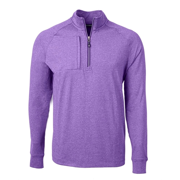 Men's sweatshirt with a quarter-zip, wind resistance, raglan sleeves, zipper, and... from ASI 47965 Cutter & Buck