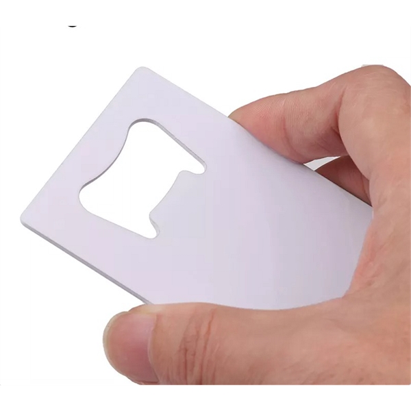 Personalised bottle opener plus full color heat transfer on both side... from ASI 37218 Athena Promo (tm)