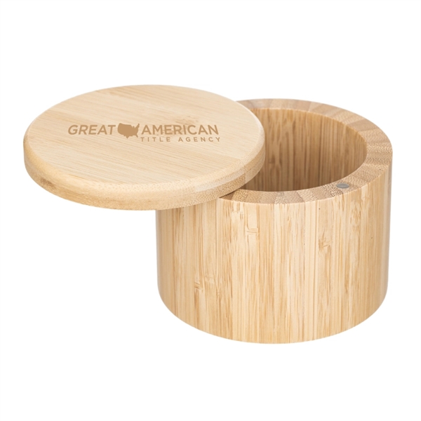 Round natural bamboo box with magnetic sliding lid.... from ASI 57655 STOPNGO Line