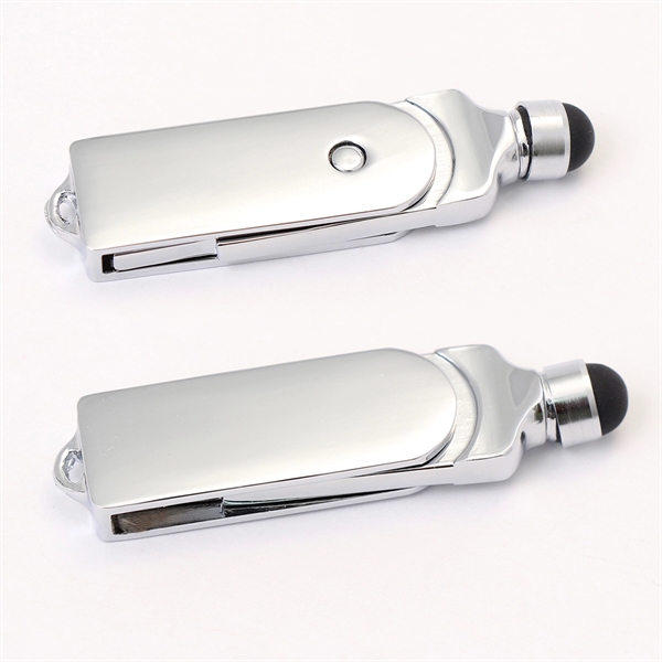 Metal USB flash drive with 8GB of memory and stylus... from ASI 73010 Natico Originals Inc