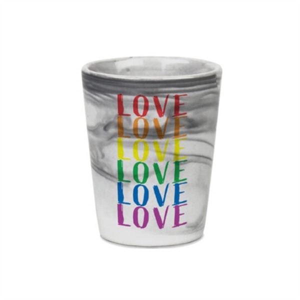 2 Oz. Ceramic Marble Shot Glass... from ASI 52475 Xpres LLC